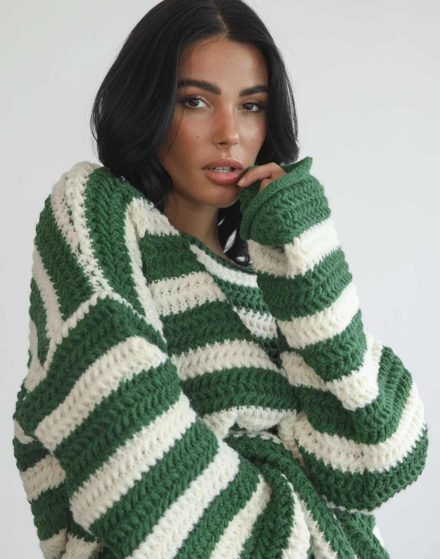 Isabella™ | Oversized Groene Trui