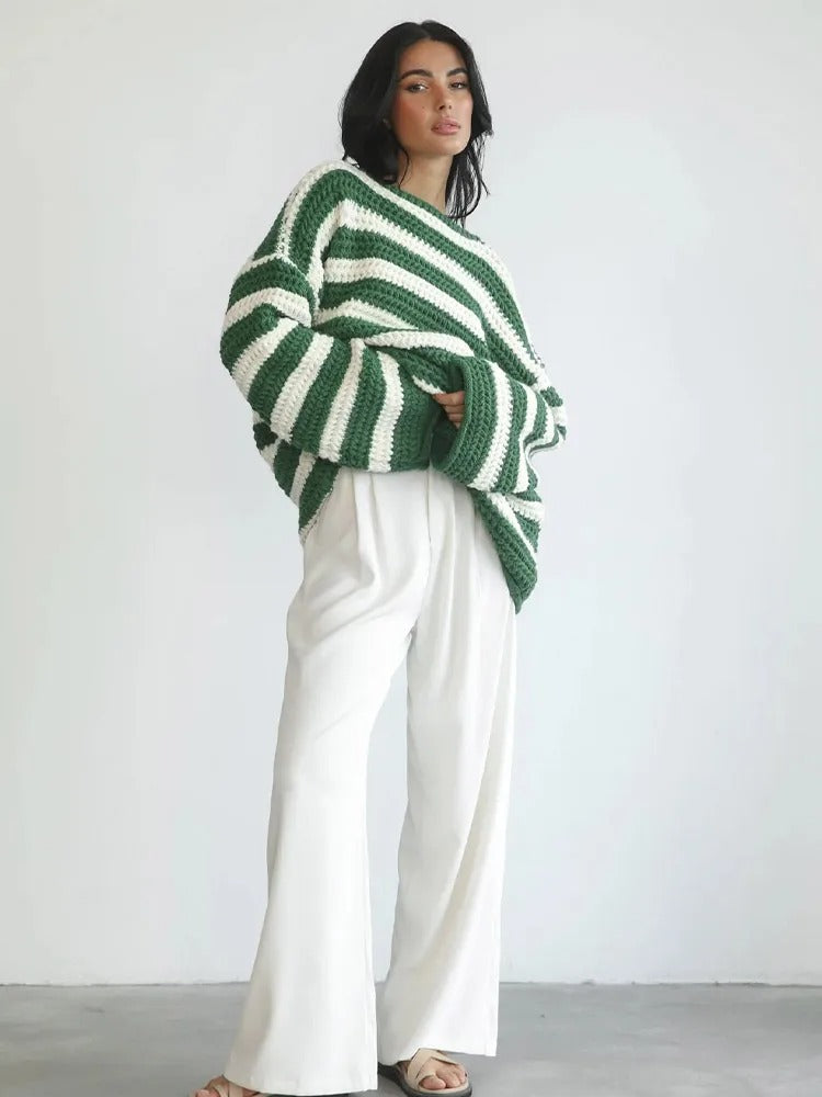 Isabella™ | Oversized Groene Trui