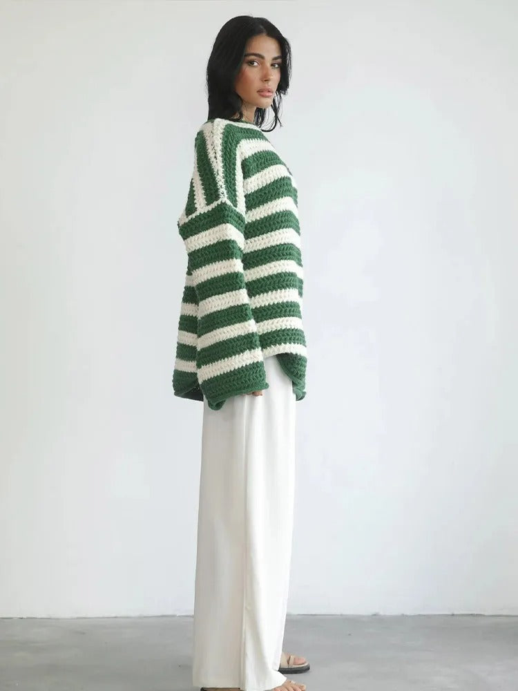 Isabella™ | Oversized Groene Trui