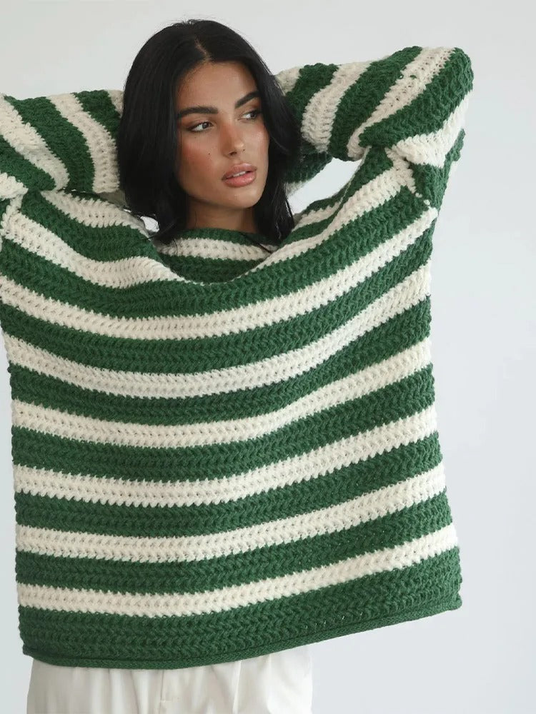 Isabella™ | Oversized Groene Trui